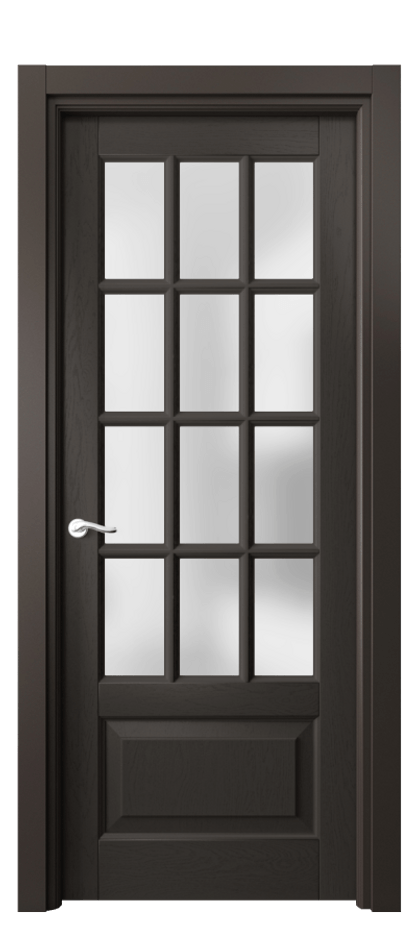 Межкомнатная дверь Lignum 0728 Дуб антрацит Сатинированное стекло Цена 157399 ₽ | Volhovec