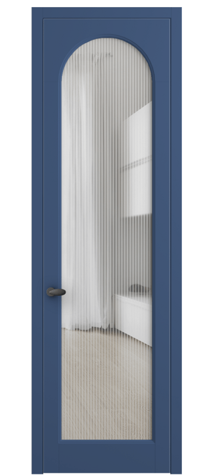 Межкомнатная дверь Палаццо 6804 Матовый белоснежный Рифлёное стекло "Мору", триплекс Цена 138699 ₽ | Volhovec