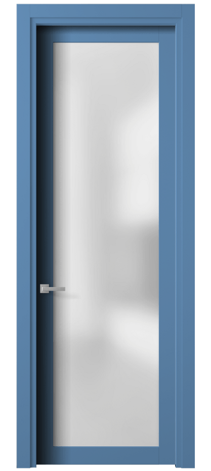 Межкомнатная дверь Планум 2102 Матовый белоснежный Сатинированное стекло Цена 68699 ₽ | Volhovec