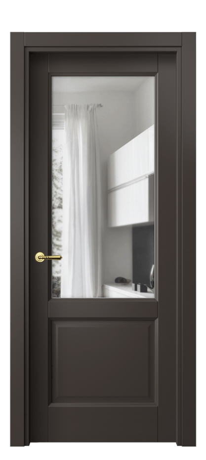 Межкомнатная дверь Galant 1422 Матовый антрацит Прозрачное стекло Цена 52399 ₽ | Volhovec