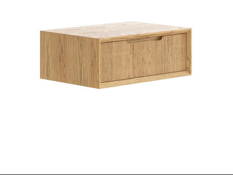 Мебель Тумба подвесная прикроватная Velvet 1 ящик. Цвет Дуб пшеничный матовый. Материал Массив дуба матовый. Коллекция Тумба подвесная прикроватная Velvet 1 ящик. Картинка.