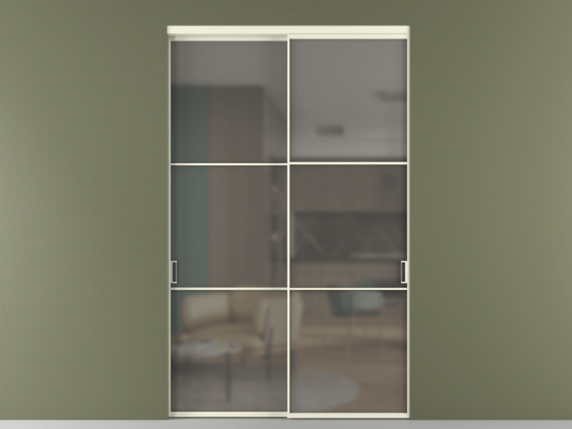 Перегородка Формато внутри проёма 2 створки АЛПР 040.03 Алюминий молочно-белый Сатинированное серое стекло, триплекс. Цена 462300 ₽ 1. Полотно 2 шт. (800/2100 мм)
2. Комплект установки раздвижной системы
3. Базовый комплект фурнитуры
4.Ручка Рондо. Фабрика дверей Волховец 8 (800) 551 43 19 Перегородка Формато внутри проёма 2 створки АЛПР 040.03 Алюминий молочно-белый Сатинированное серое стекло, триплекс Цена 462300 ₽ | Volhovec