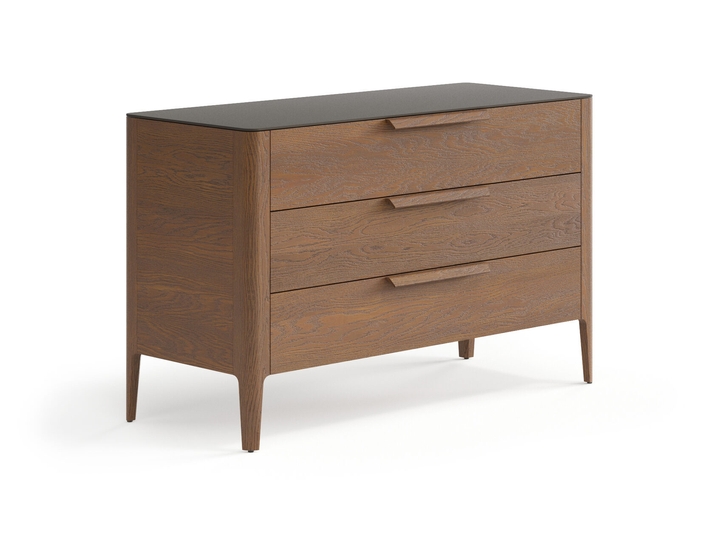 Мебель Комод Piega 3 ящика. Цвет Дуб каштановый матовый. Материал Массив дуба матовый. Коллекция Комод Piega 3 ящика. Картинка.