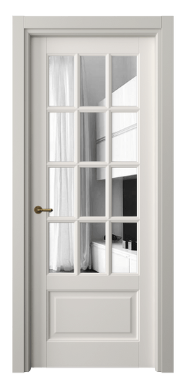 Дверь межкомнатная 6313 БПБЛ ЗЕР. Цвет Бук пудровый белый. Материал Массив бука эмаль. Коллекция Toscana Grigliato. Картинка.