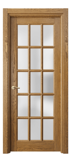 Дверь межкомнатная 0708 ДМД.Б САТ. Цвет Дуб медовый брашированный. Материал Массив дуба брашированный. Коллекция Lignum. Картинка.