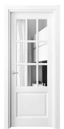 Дверь межкомнатная 6312 ББЛ ЗЕР. Цвет Бук белоснежный. Материал Массив бука эмаль. Коллекция Toscana Grigliato. Картинка.