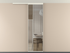 Перегородка Mosaic вдоль стены на потолок 1 створка